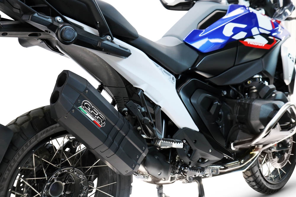 Scarico GPR compatibile con  Bmw R 1300 R / RS 2025-2026, Hyper Sonic Black Titanium, Scarico omologato, silenziatore con db killer estraibile e raccordo specifico