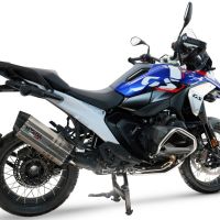 Scarico GPR compatibile con  Bmw R 1300 GS Adventure 2024-2026, Hyper Sonic Titanium, Scarico omologato, silenziatore con db killer estraibile e raccordo specifico