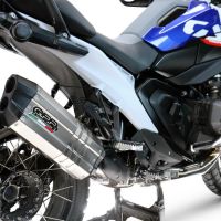 Scarico GPR compatibile con  Bmw R 1300 GS Adventure 2024-2026, Hyper Sonic Titanium, Scarico omologato, silenziatore con db killer estraibile e raccordo specifico