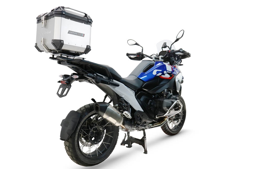 TOP CASE - BAULETTO GPR TECH COMPATIBILE CON Bmw R 1300 GS 2024/2026 GPR TECH BAULETTO TOP CASE ALPI-TECH 35 LT. COLORE ARGENTO CON PIASTRA PER PORTA PACCHI ORIGINALE 