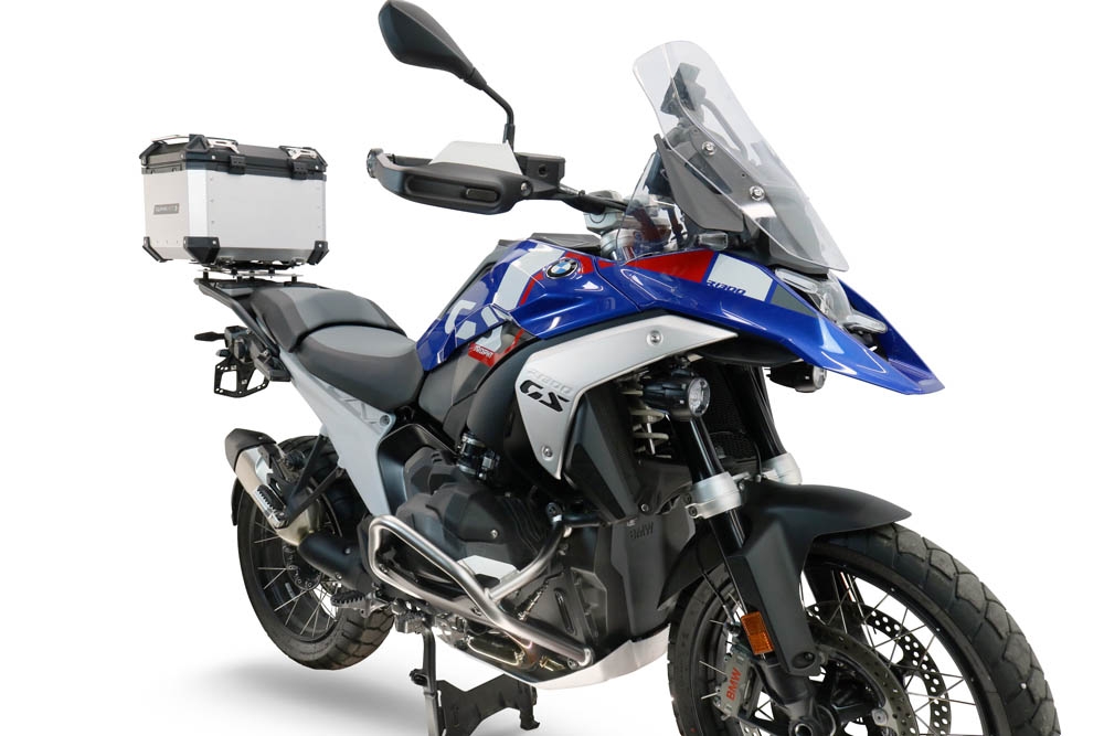 TOP CASE - BAULETTO GPR TECH COMPATIBILE CON Bmw R 1300 GS 2024/2026 GPR TECH BAULETTO TOP CASE ALPI-TECH 35 LT. COLORE ARGENTO CON PIASTRA PER PORTA PACCHI ORIGINALE 