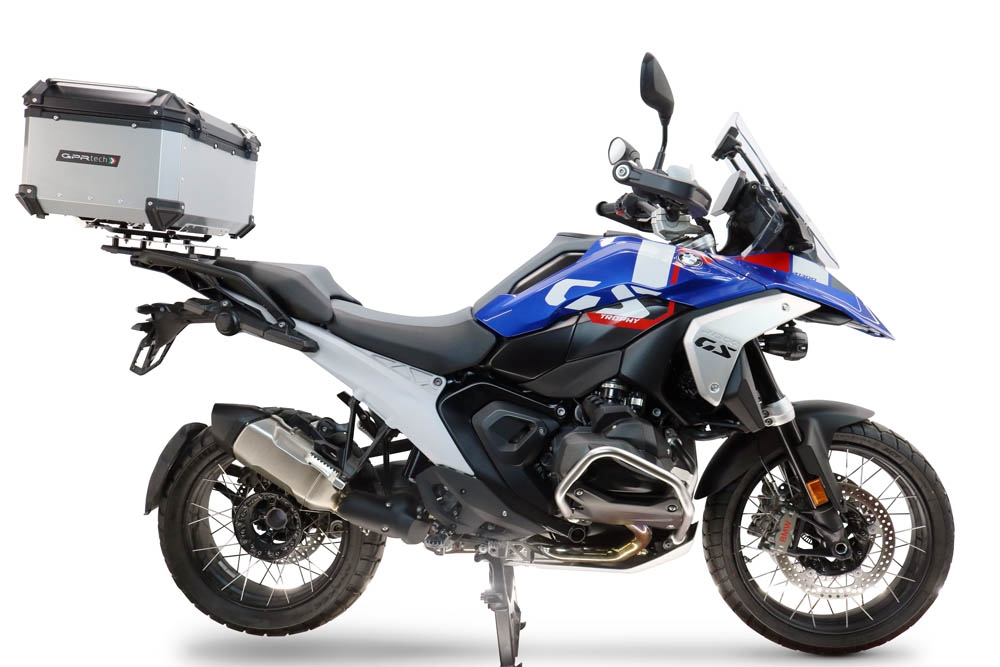 TOP CASE - BAULETTO GPR TECH COMPATIBILE CON Bmw R 1300 GS 2024/2026 GPR TECH BAULETTO TOP CASE ALPI-TECH 55 LT COLORE ARGENTO CON PIASTRA PER PORTA PACCHI ORIGINALE 