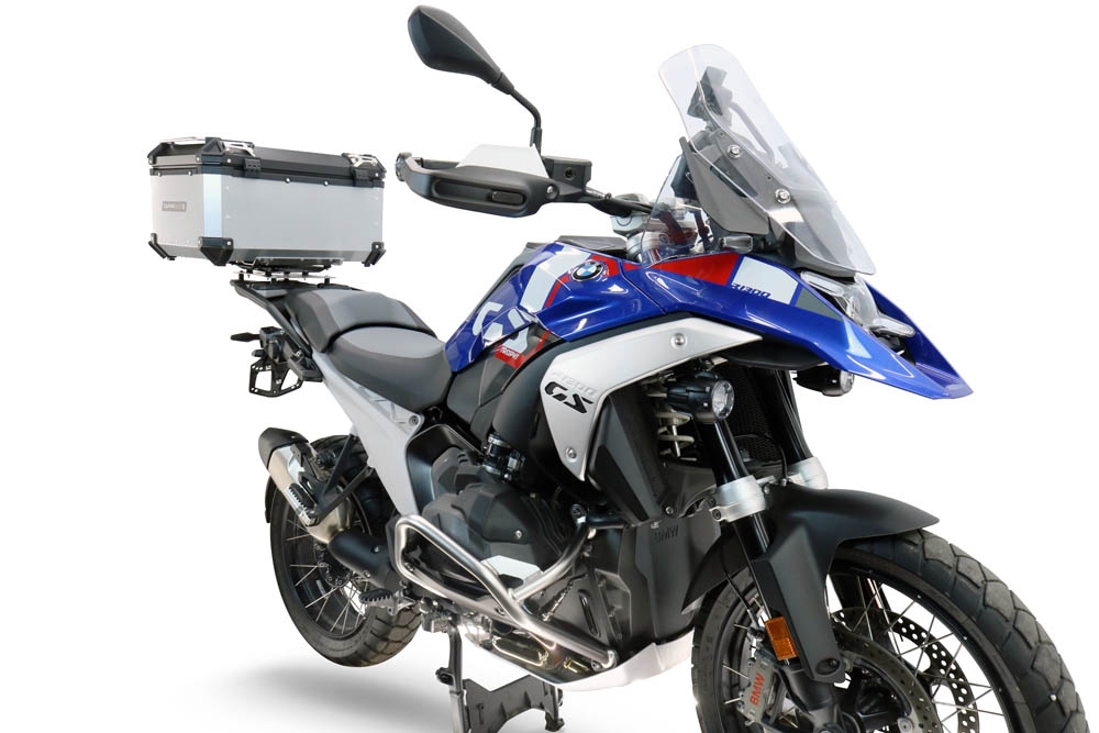 TOP CASE - BAULETTO GPR TECH COMPATIBILE CON Bmw R 1300 GS 2024/2026 GPR TECH BAULETTO TOP CASE ALPI-TECH 55 LT COLORE ARGENTO CON PIASTRA PER PORTA PACCHI ORIGINALE 