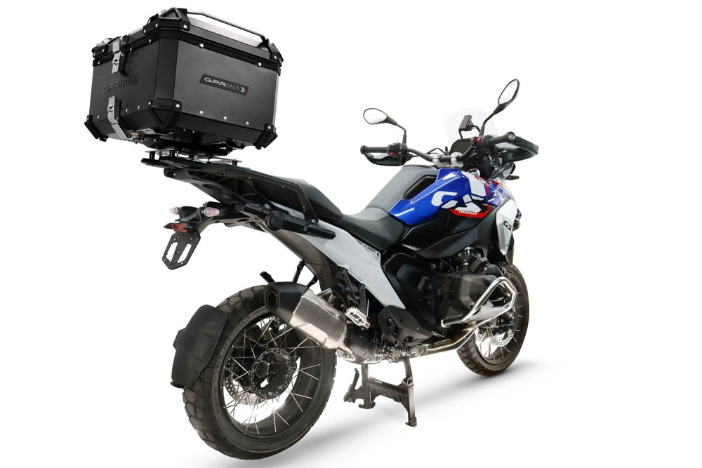 TOP CASE - BAULETTO GPR TECH COMPATIBILE CON Bmw R 1300 GS 2024/2026 GPR TECH BAULETTO TOP CASE ALPI-TECH 55 LT COLORE NERO CON PIASTRA PER PORTA PACCHI ORIGINALE 