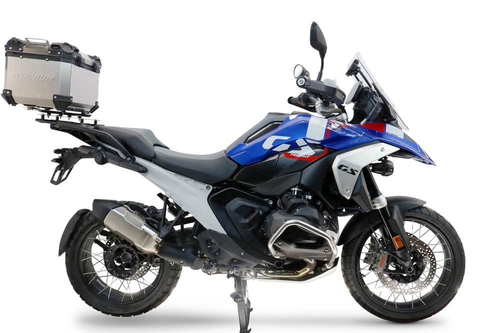  Bmw R 1300 GS 2024/2026 GPR TECH BAULETTO IN TITANIO TOP CASE ALPI-TECH 35 LT. SERIE TITANIUM CON PIASTRA SPECIFICA 