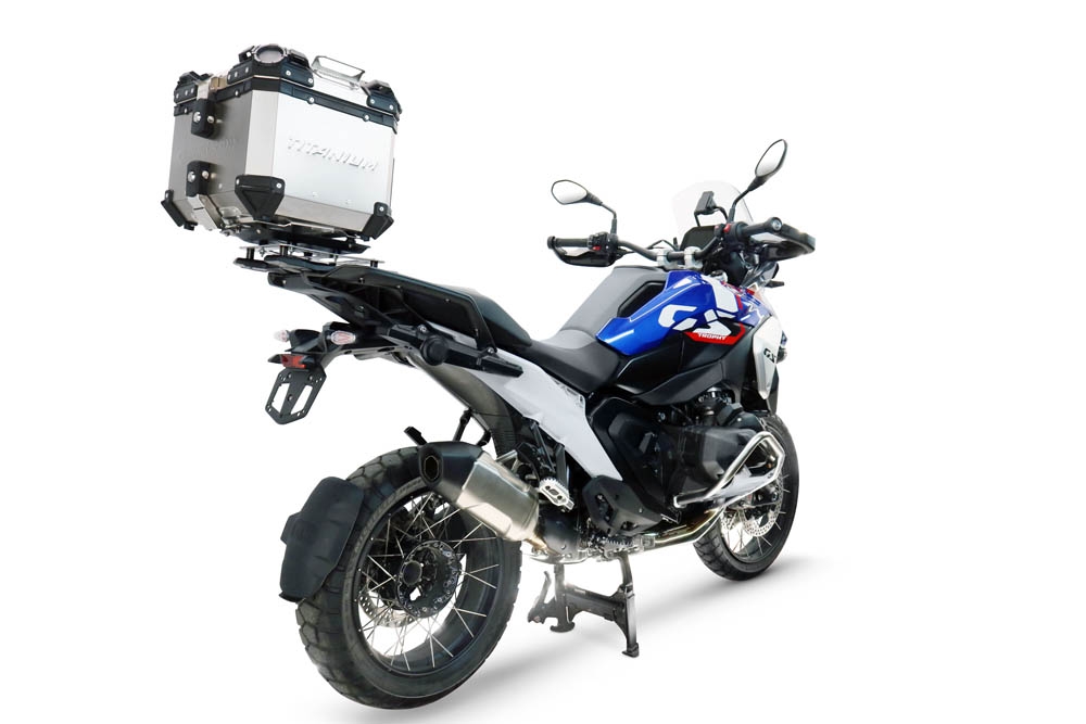  Bmw R 1300 GS 2024/2026 GPR TECH BAULETTO IN TITANIO TOP CASE ALPI-TECH 35 LT. SERIE TITANIUM CON PIASTRA SPECIFICA 