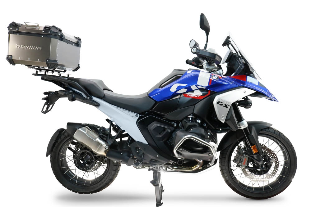  Bmw R 1300 GS Adventure 2024/2026 GPR TECH BAULETTO IN TITANIO TOP CASE ALPI-TECH 55 LT. SERIE TITANIUM CON PIASTRA SPECIFICA 