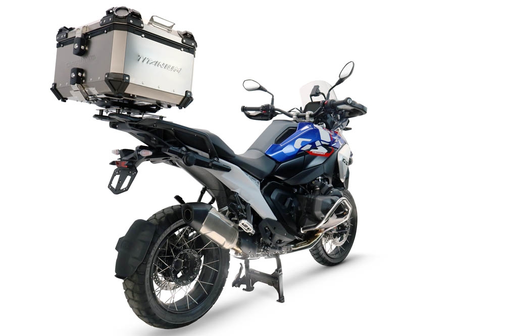  Bmw R 1300 GS Adventure 2024/2026 GPR TECH BAULETTO IN TITANIO TOP CASE ALPI-TECH 55 LT. SERIE TITANIUM CON PIASTRA SPECIFICA 