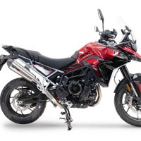Exhaust compatible with Triumph Tiger 900 GT / Pro / Rally Pro 2024-2025, GP Evo4 Titanium, Homologated legal slip-on exhaust including removable db killer and link pipe 