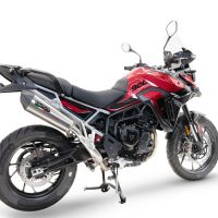 Exhaust compatible with Triumph Tiger 900 GT / Pro / Rally Pro 2024-2025, GP Evo4 Titanium, Homologated legal slip-on exhaust including removable db killer and link pipe 
