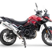 Exhaust compatible with Triumph Tiger 900 GT / Pro / Rally Pro 2024-2025, Furore-X Acciaio Inox, Homologated legal slip-on exhaust including removable db killer and link pipe 