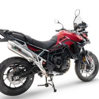 Exhaust compatible with Triumph Tiger 900 GT / Pro / Rally Pro 2024-2025, Furore-X Acciaio Inox, Homologated legal slip-on exhaust including removable db killer and link pipe 