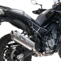 GPR exhaust compatible with  Cf Moto 450 MT 2024-2025, Dune Triovale Titanio, Homologated legal slip-on exhaust including removable db killer and link pipe 