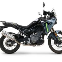 Scarico GPR compatibile con  Cf Moto 450 MT 2024-2025, Dual Inox, scarico Racing, con raccordo specifico e db killer estraibile, non conforme per uso stradale