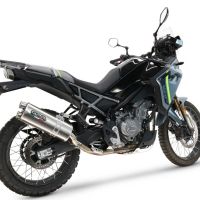 Scarico GPR compatibile con  Cf Moto 450 MT 2024-2025, Dual Inox, scarico Racing, con raccordo specifico e db killer estraibile, non conforme per uso stradale