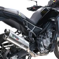 Scarico GPR compatibile con  Cf Moto 450 MT 2024-2025, Dual Inox, scarico Racing, con raccordo specifico e db killer estraibile, non conforme per uso stradale