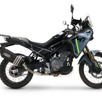 GPR exhaust compatible with  Cf Moto 450 MT 2024-2025, Hyper Sonic Black Titanium, Racing full system exhaust, including removable db killer/spark arrestor 