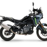 GPR exhaust compatible with  Cf Moto 450 MT 2024-2025, Hyper Sonic Titanium, Racing full system exhaust, including removable db killer/spark arrestor 