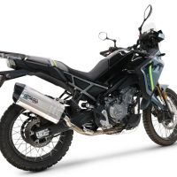 GPR exhaust compatible with  Cf Moto 450 MT 2024-2025, Hyper Sonic Titanium, Racing full system exhaust, including removable db killer/spark arrestor 