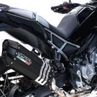 GPR exhaust compatible with  Cf Moto 450 MT 2024-2025, Hyper Sonic Black Titanium, Racing full system exhaust, including removable db killer/spark arrestor 