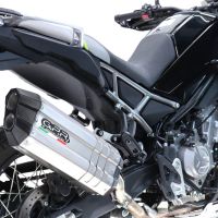 GPR exhaust compatible with  Cf Moto 450 MT 2024-2025, Hyper Sonic Titanium, Racing full system exhaust, including removable db killer/spark arrestor 