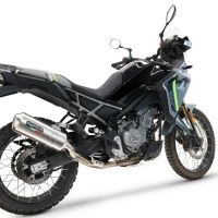 Scarico GPR compatibile con  Cf Moto 450 MT 2024-2025, Satinox , Scarico omologato, silenziatore con db killer estraibile e raccordo specifico