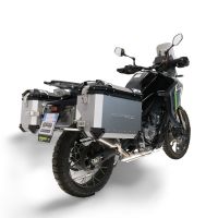 GPR TECH COMPATABILE CON Cf Moto 650 Mt 2021/2024 e5 GPR TECH COPPIA DI VALIGIE LATERALI ARGENTO ALPI-TECH 38 LT. + 38 LT. CON TELAIO SPECIFICO 