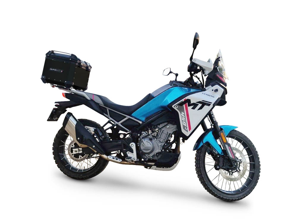 TOP CASE - BAULETTO GPR TECH COMPATABILE CON Cf Moto 450MT 2023/2025 Euro5 Plus GPR TECH BAULETTO TOP CASE ALPI-TECH 55 LT COLORE NERO CON PIASTRA SPECIFICA 