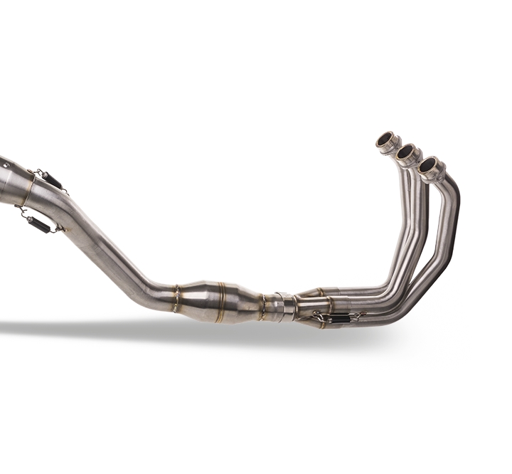 Exhaust compatible with Yamaha Tracer 9 GT 2021-2024, Satinox , Homologated legal full system exhaust, including removable db killer and catalyst 