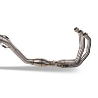 Exhaust compatible with Yamaha Tracer 9 GT 2021-2024, Satinox , Homologated legal full system exhaust, including removable db killer and catalyst 