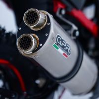 Exhaust compatible with Honda Crf 1100 L Africa Twin 2020-2025, Dual Inox, Homologated legal slip-on exhaust including removable db killer and link pipe 