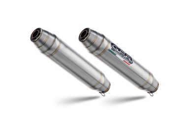 Scarico compatibile con Triumph BONNEVILLE T100 2001-2014, Deeptone Inox, Coppia di terminali di scarico omologati, forniti con db killer removibili e raccordi specifici