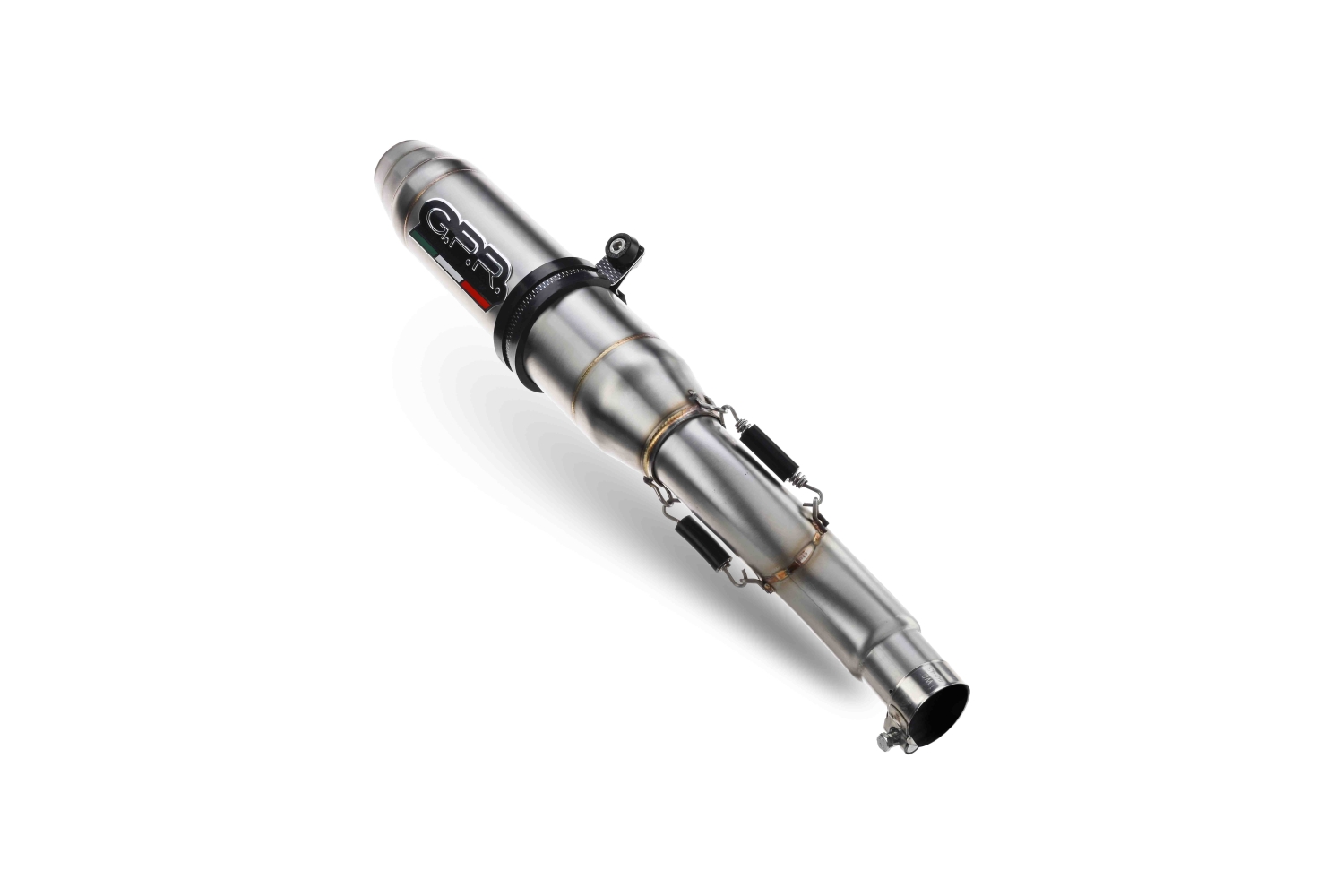 Exhaust compatible with Ktm Adventure 890 2025-2026, Deeptone Inox, Racing slip-on exhaust including link pipe 