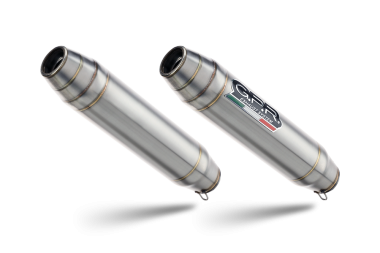 Exhaust compatible with Aprilia Shiver 750 Gt 2007-2016, Deeptone Inox, Dual racing slip-on exhaust including link pipes 