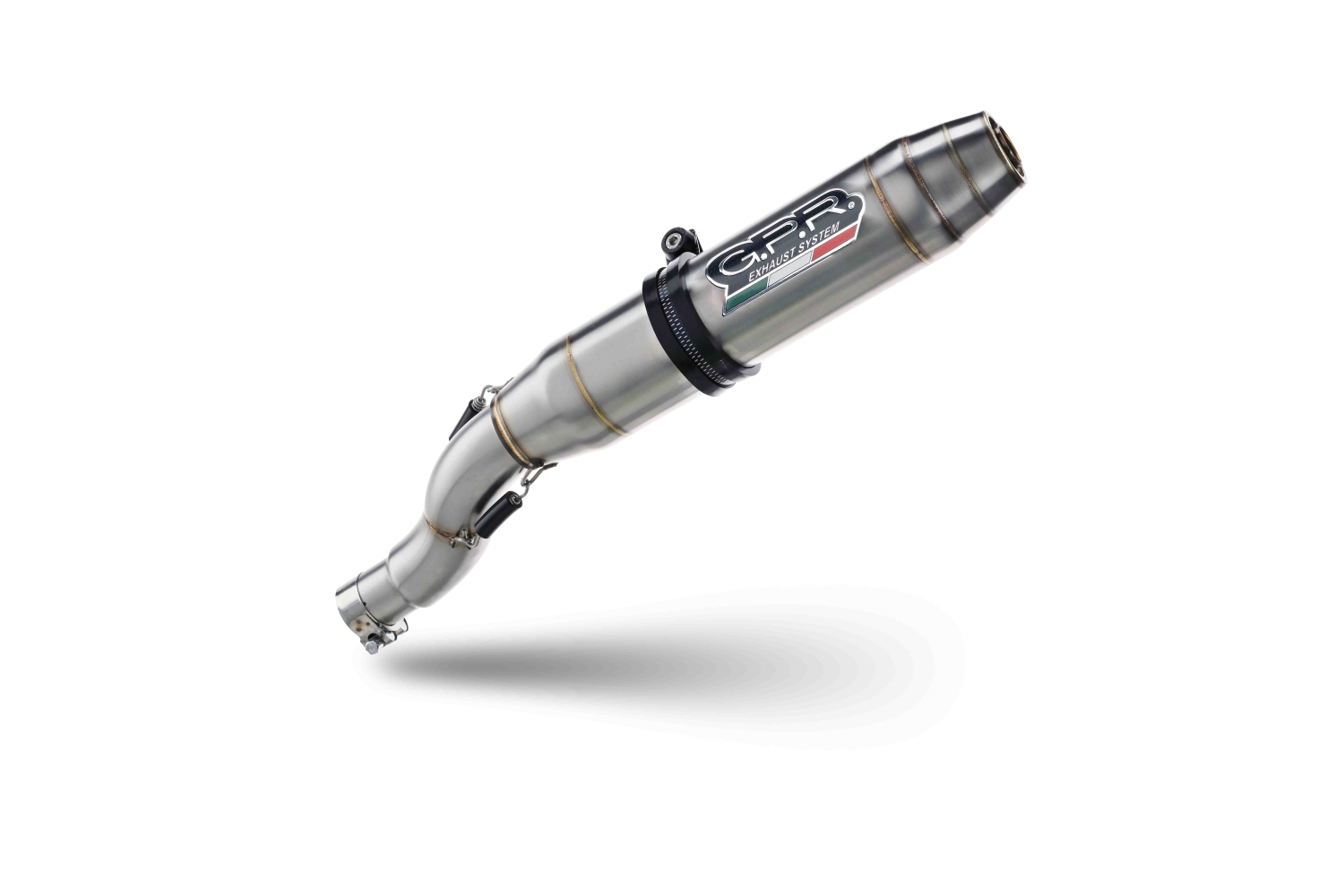 Scarico compatibile con Royal Enfield Continental 650 2019-2020, Deeptone Inox, Coppia di silenziatori di scarico racing, con raccordo e dbkiller, articolo senza omologazione
