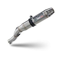 Scarico compatibile con Beta RR 125 Enduro Ac 4t 2005-2009, Deeptone Inox, Scarico omologato, silenziatore con db killer estraibile e raccordo specifico