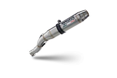 Scarico compatibile con Beta RR 125 Enduro Ac 4t 2005-2009, Deeptone Inox, Scarico omologato, silenziatore con db killer estraibile e raccordo specifico