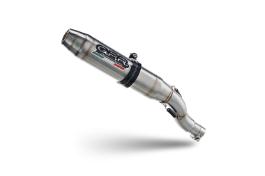 Scarico compatibile con Benelli Bn 302 S 2015-2016, Deeptone Inox, Scarico omologato, silenziatore con db killer estraibile e raccordo specifico