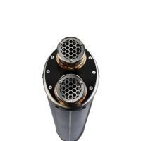Exhaust compatible with Suzuki V-STROM DL 800 DE - SE 2023-2025, Dual Poppy, Homologated legal slip-on exhaust including removable db killer and link pipe 