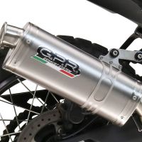 Scarico GPR compatibile con  Bmw R 1300 GS Adventure 2024-2026, Dune Triovale Titanio, Scarico omologato, silenziatore con db killer estraibile e raccordo specifico