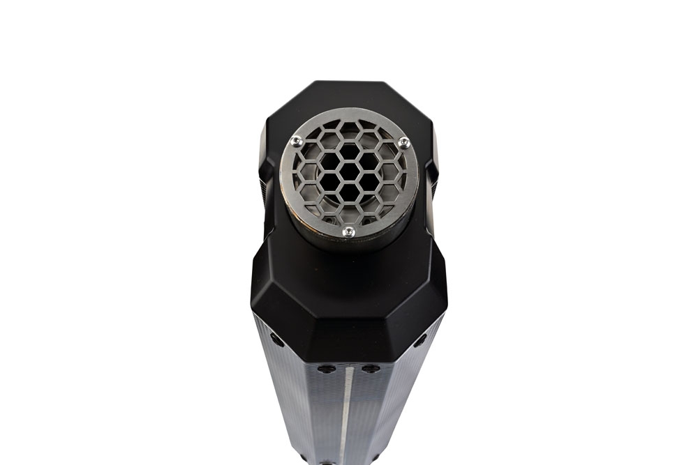 Exhaust compatible with Ktm LC 8 Super Adventure 1290 R 2021-2024, Sonic Poppy, Homologated legal full system exhaust, including removable db killer and catalyst 