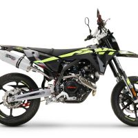 GPR exhaust compatible with  Fantic Motor XEF 125 2025-2026, Albus Ceramic, Racing slip-on exhaust, including link pipe and removable db killer 