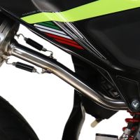 Scarico compatibile con Fantic Motor XEF 125 2025-2026, Deeptone Inox, Terminale di scarico Racing, con raccordo specifico e db killer estraibile