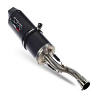 Exhaust compatible with Yamaha Mt-25 250 2021-2025, FURORE EVO4 NERO, Homologated legal slip-on exhaust including removable db killer and link pipe 