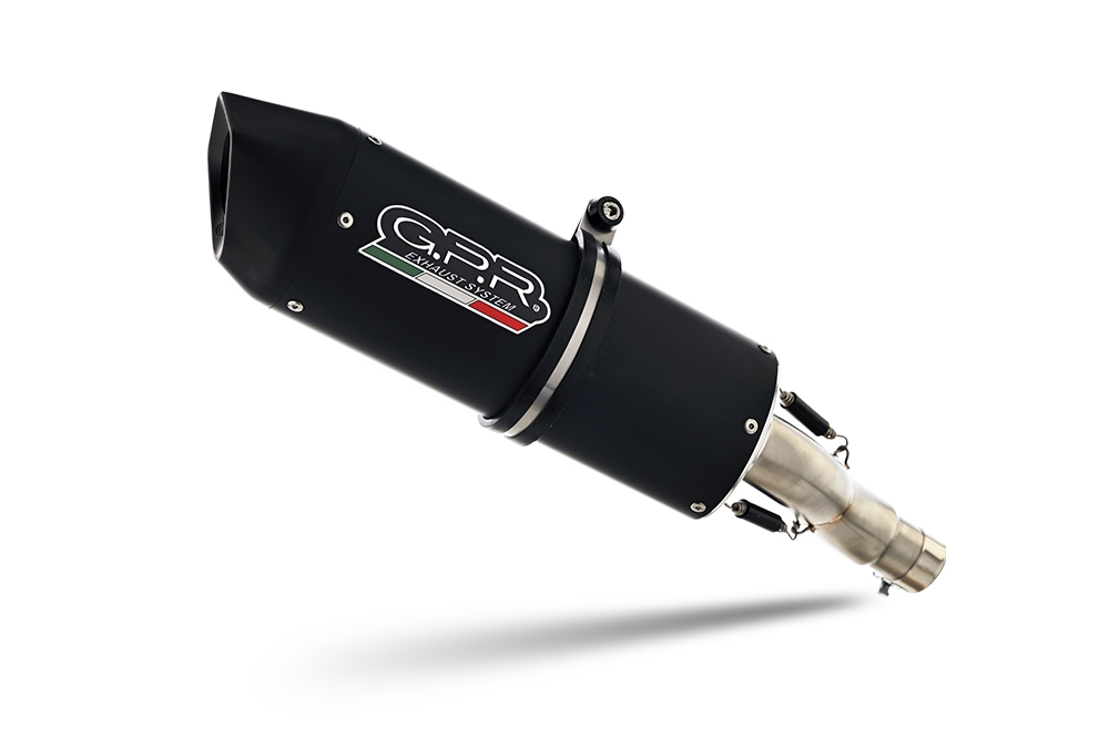 Scarico GPR compatibile con  Bmw F 650 Cs Scarver 2005-2016, Furore Nero, Terminale di scarico omologato,fornito con db killer estraibile,catalizzatore e collettore
