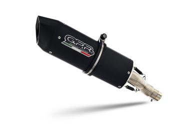 Scarico GPR compatibile con  Bmw F 650 Cs Scarver 2005-2016, Furore Nero, Terminale di scarico omologato,fornito con db killer estraibile,catalizzatore e collettore