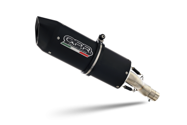 Exhaust compatible with Aprilia Rsv4 1000 2017-2020, Furore Nero, Racing slip-on exhaust including link pipe 