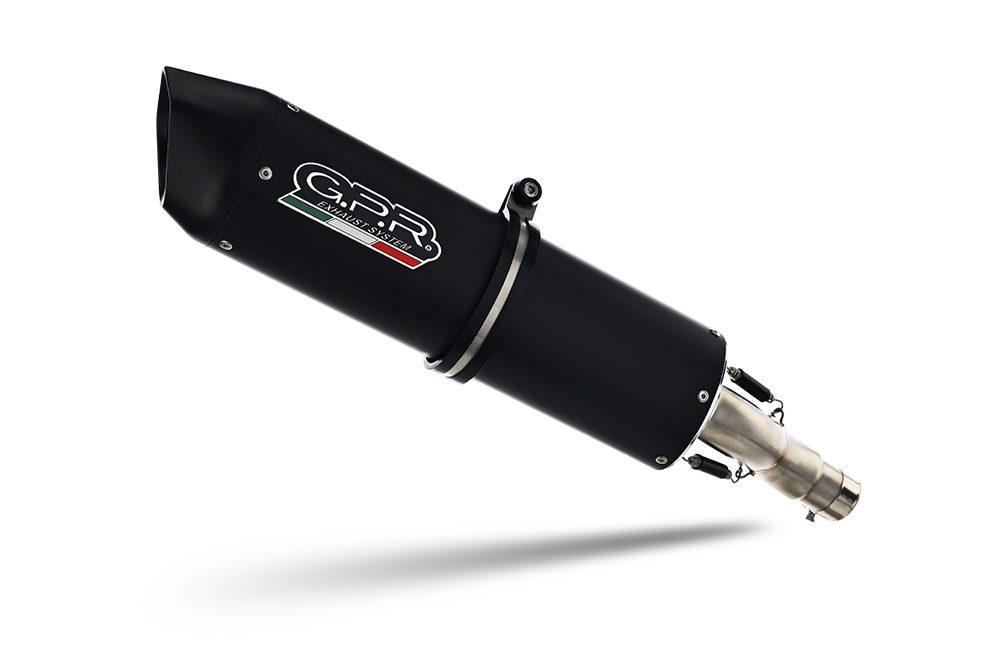 Exhaust compatible with Yamaha Yzf R6 2003-2005, Furore Nero, Homologated legal slip-on exhaust including removable db killer, link pipe and catalyst 