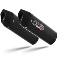 Scarico compatibile con Bmw K 1600 Gt 2017-2021, Furore Evo4 Nero, Coppia di terminali di scarico omologati, forniti con db killer removibili e raccordi specifici
