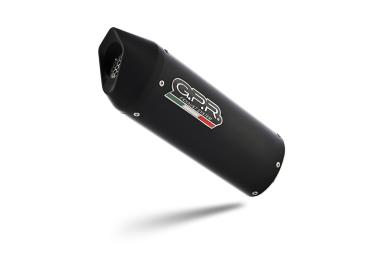 Exhaust compatible with Suzuki Sv 650 A 2016-2020, Furore Evo4 Nero, Homologated legal slip-on exhaust including removable db killer and link pipe 